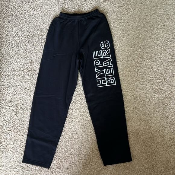 HYPE BEARS Black Sweatpants - Size Medium - Picture 2 of 3